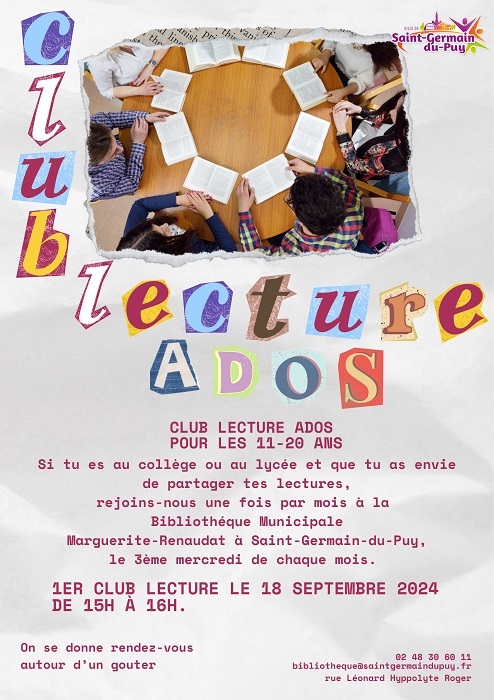 club lecture ado portail